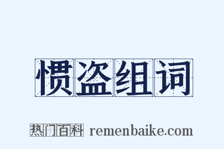 惯盗组词是什么意思的图片